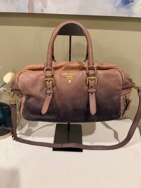 Prada Glace Calf Ombré Bauletto Bag